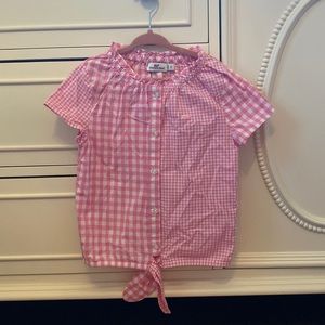 Vineyard Vines Girls Gingham Party Tie Top Size 6